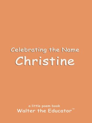 cover image of Celebrating the Name Christine
